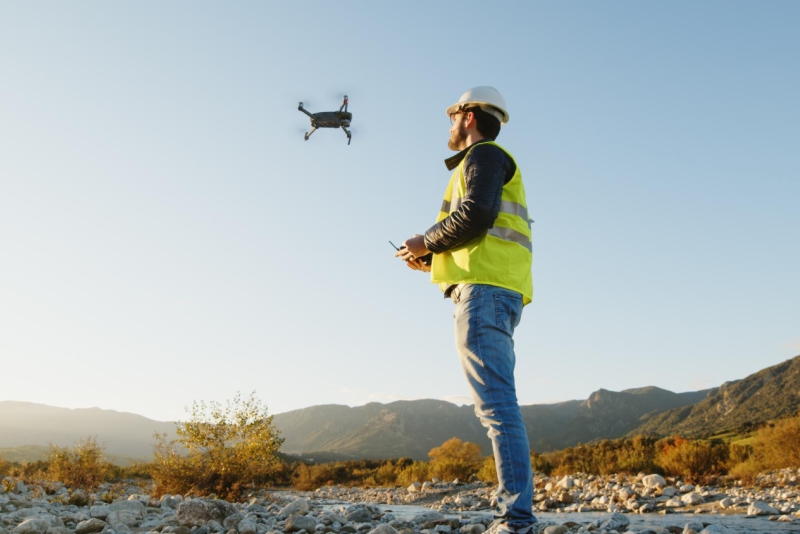 Especialista analisando mapas e dados geoespaciais